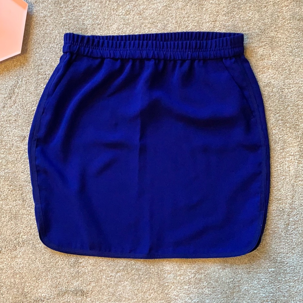J Crew Blue Pull-on Skirt (Pockets) - Size 8